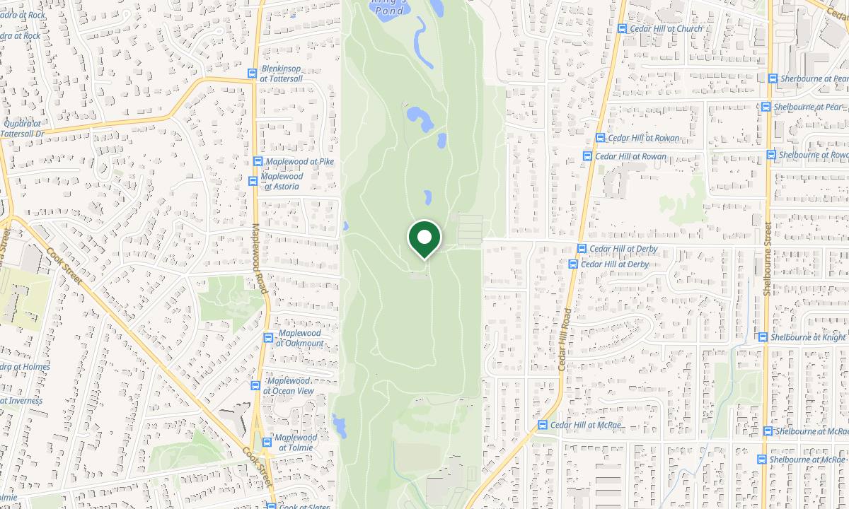 Map of Cedar Hill Golf Course